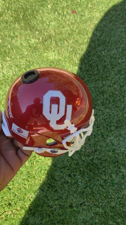 Oklahoma Sooners College Football Collectible Schutt Mini Helmet - Picture Inside - FANZ Collectibles