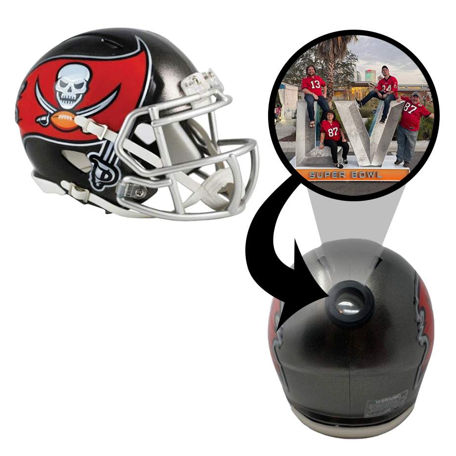 Tampa Bay Buccaneers NFL Collectible Mini Helmet - Picture Inside - FANZ Collectibles