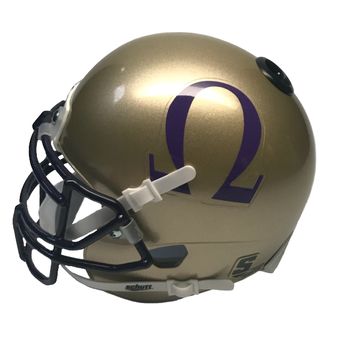 Omega Psi Phi Miniature Football Helmet - Picture Inside - FANZ Collectibles - Fanz Collectibles