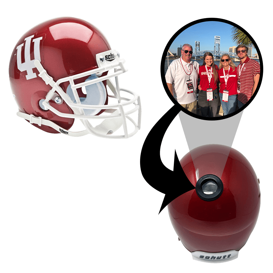 Indiana Hoosiers College Football Collectible Schutt Mini Helmet - Picture Inside - FANZ Collectibles - Fanz Collectibles