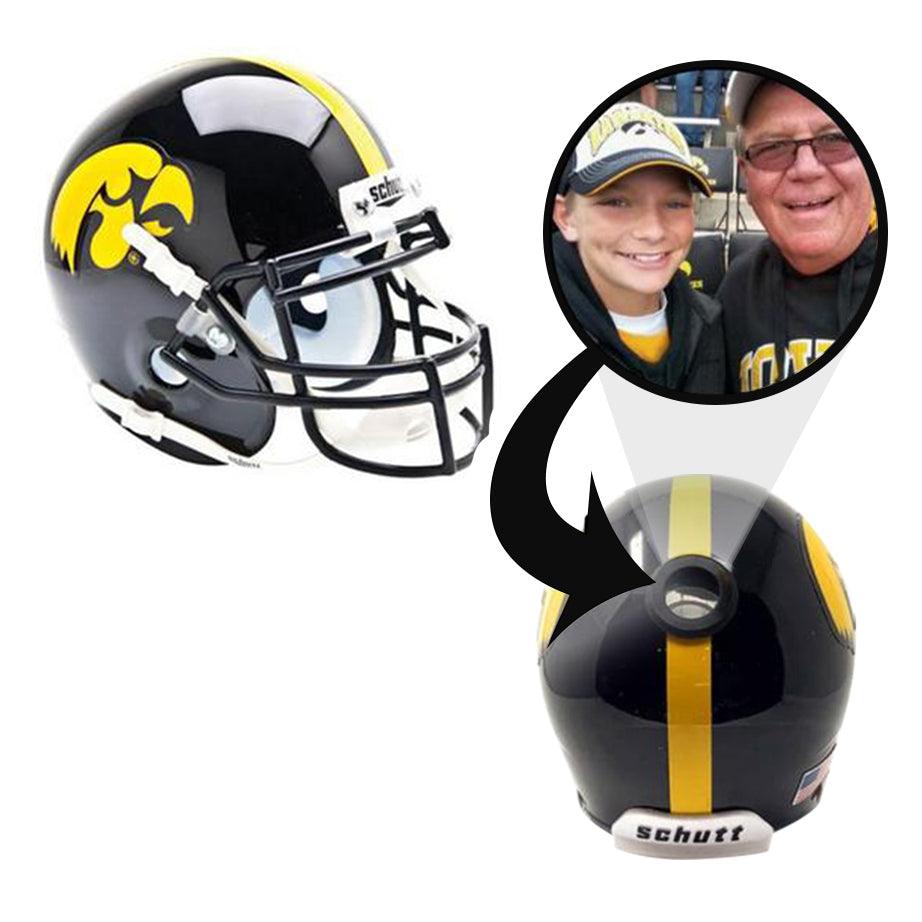 Iowa Hawkeyes College Football Collectible Schutt Mini Helmet - Picture Inside - FANZ Collectibles - Fanz Collectibles