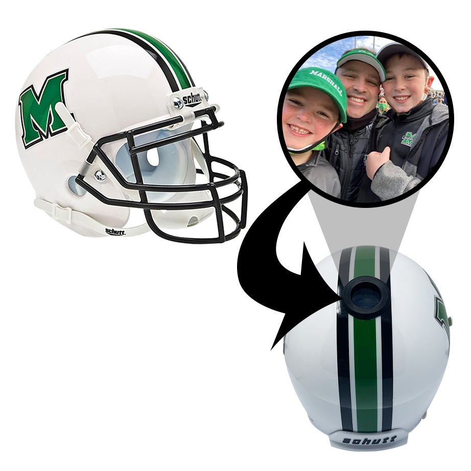 Marshall Thundering Herd College Football Collectible Mini Helmet | Picture Inside