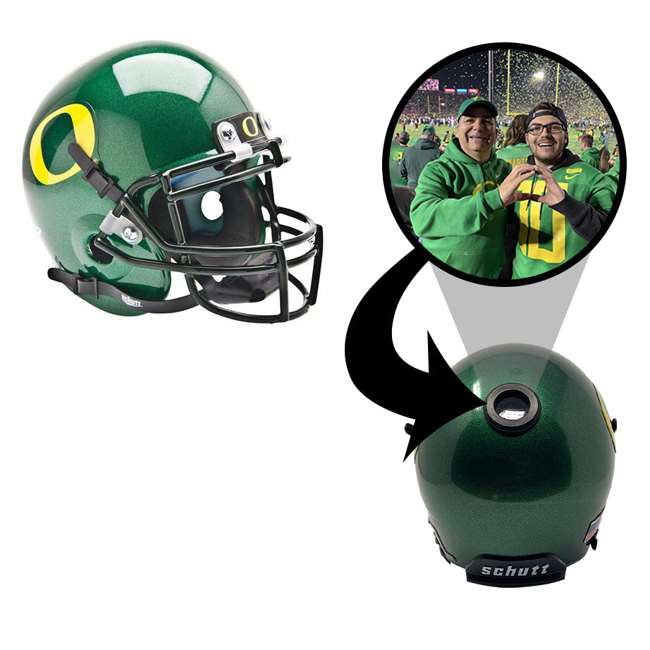 Oregon Ducks College Football Collectible Schutt Mini Helmet - Picture Inside - FANZ Collectibles