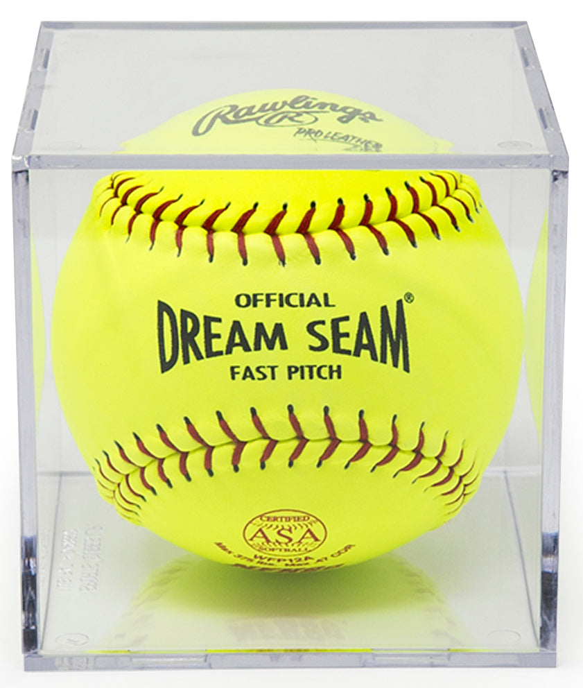 Softball Clear Square Two Piece Display Case