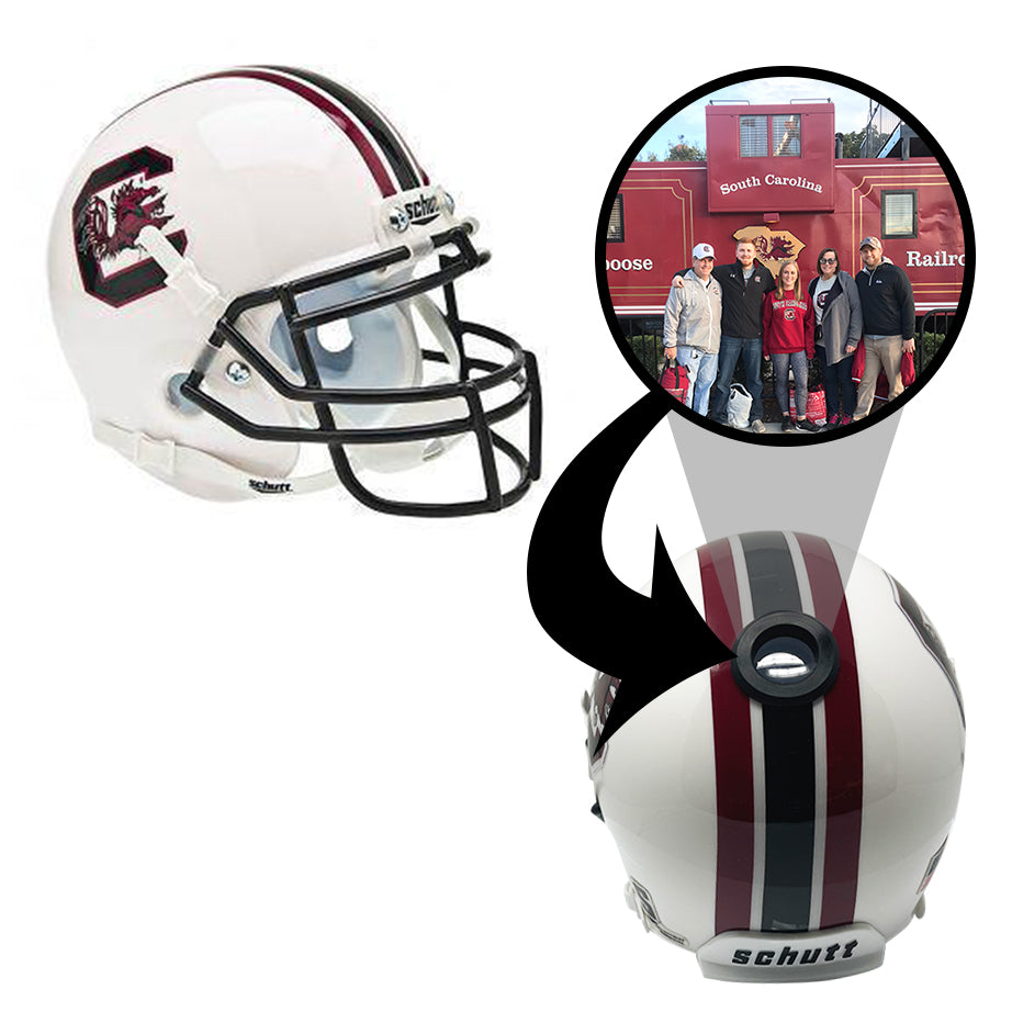 South Carolina Gamecocks College Football Collectible Schutt Mini Helmet - Picture Inside - FANZ Collectibles