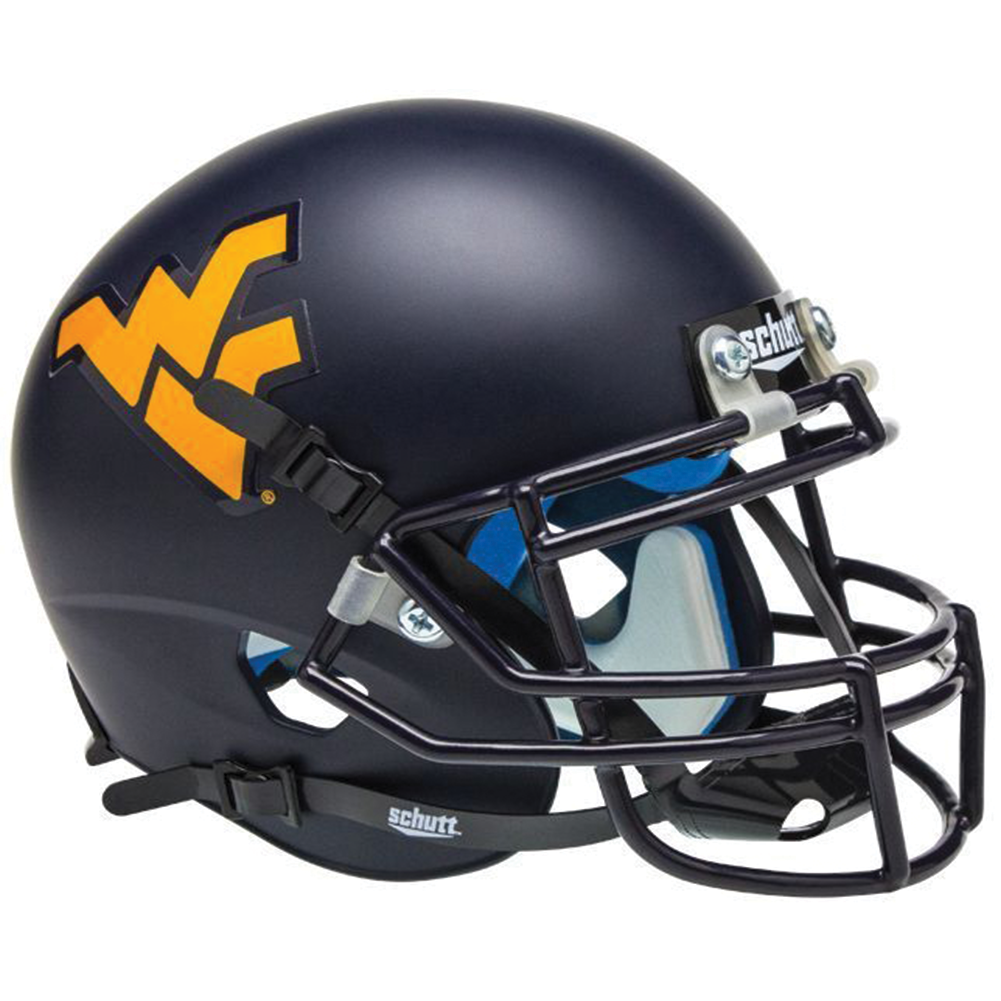 West Virginia Mountaineers College Football Collectible Schutt Mini Helmet - Picture Inside - FANZ Collectibles - Fanz Collectibles