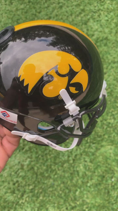 Iowa Hawkeyes College Football Collectible Schutt Mini Helmet - Picture Inside - FANZ Collectibles