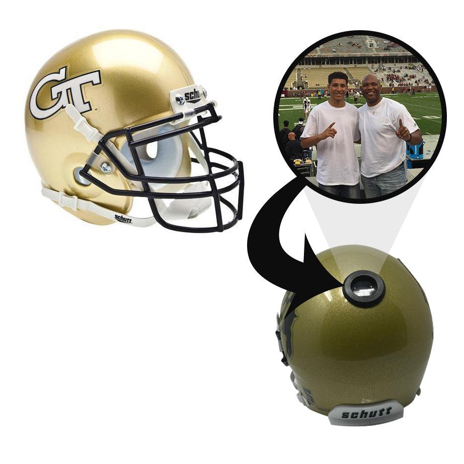 Georgia Tech Yellow Jackets College Football Collectible Schutt Mini Helmet - Picture Inside - FANZ Collectibles - Fanz Collectibles