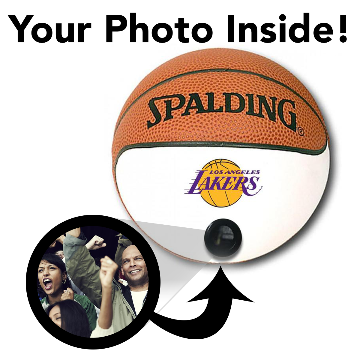 Lakers NBA Collectible Miniature Basketball - Picture Inside - FANZ Collectibles - Fanz Collectibles