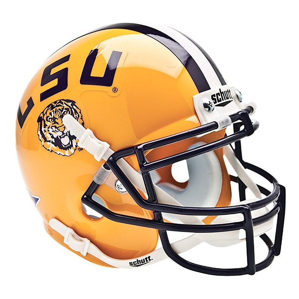 LSU Tigers College Football Collectible Schutt Mini Helmet - Picture Inside - FANZ Collectibles - Fanz Collectibles