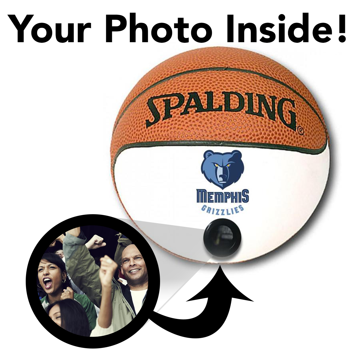 Grizzlies NBA Collectible Miniature Basketball - Picture Inside - FANZ Collectibles - Fanz Collectibles