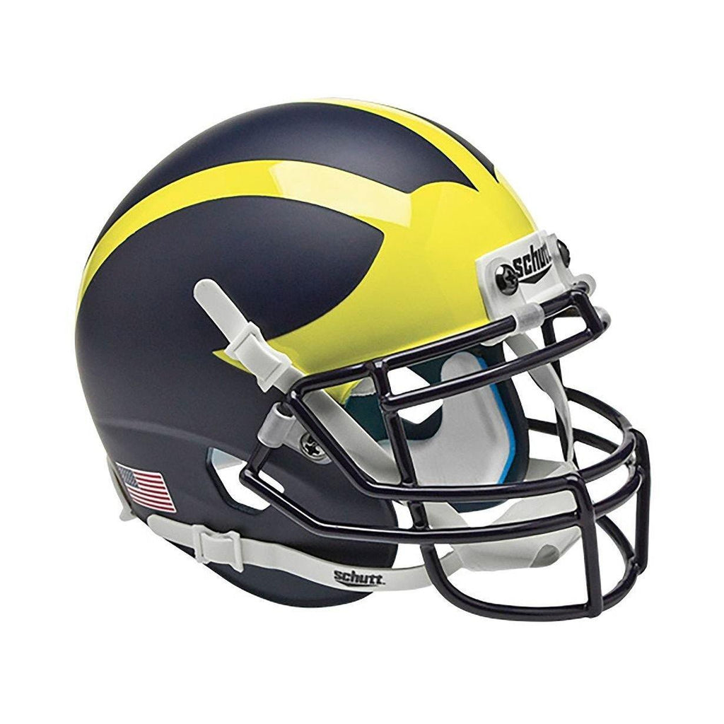 Michigan Wolverines College Football Collectible Schutt Mini Helmet - Picture Inside - Fanz Collectibles