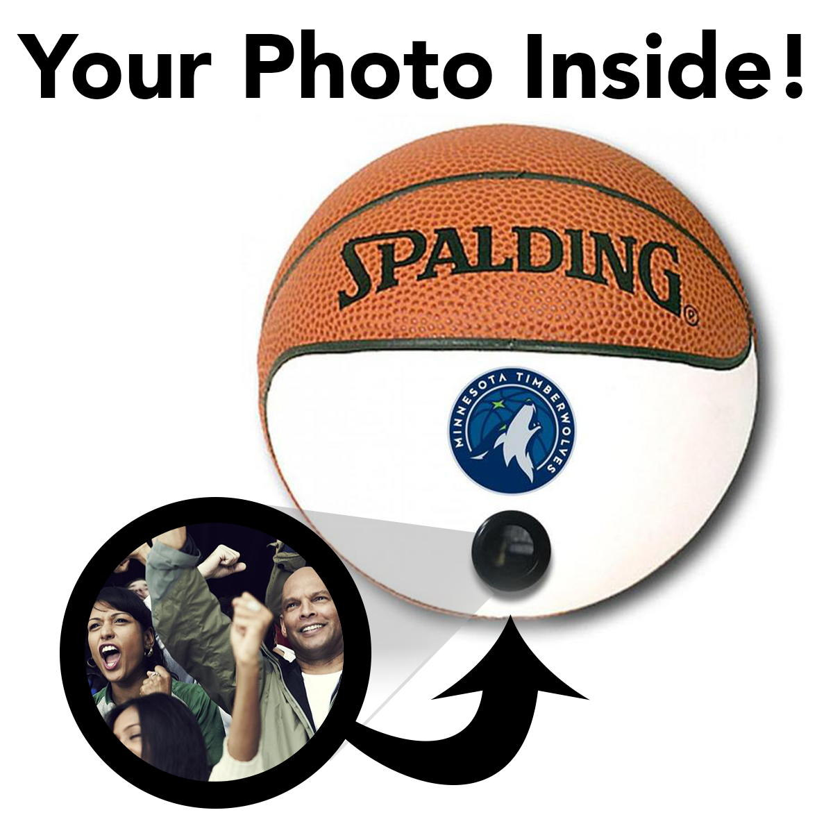 Timberwolves NBA Collectible Miniature Basketball - Picture Inside - FANZ Collectibles - Fanz Collectibles