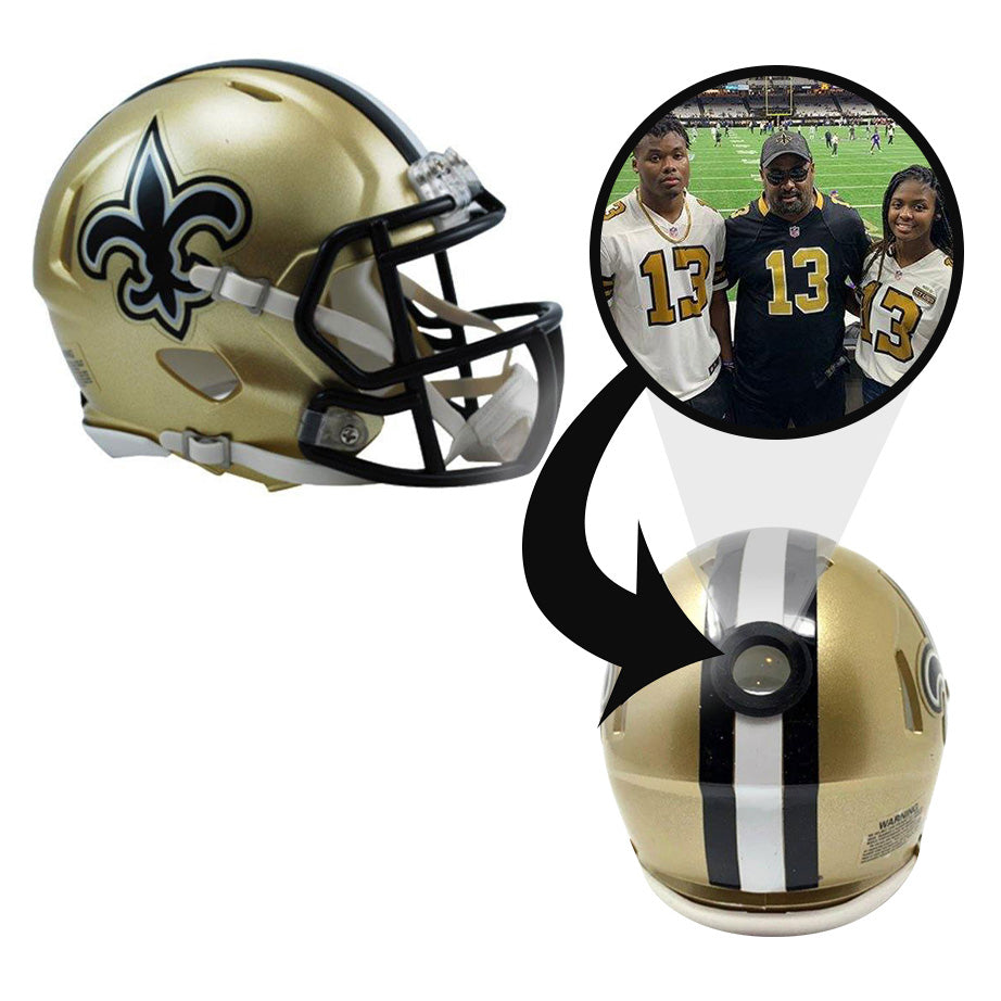 New Orleans Saints NFL Collectible Mini Helmet - Picture Inside - FANZ Collectibles